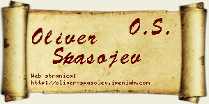 Oliver Spasojev vizit kartica
